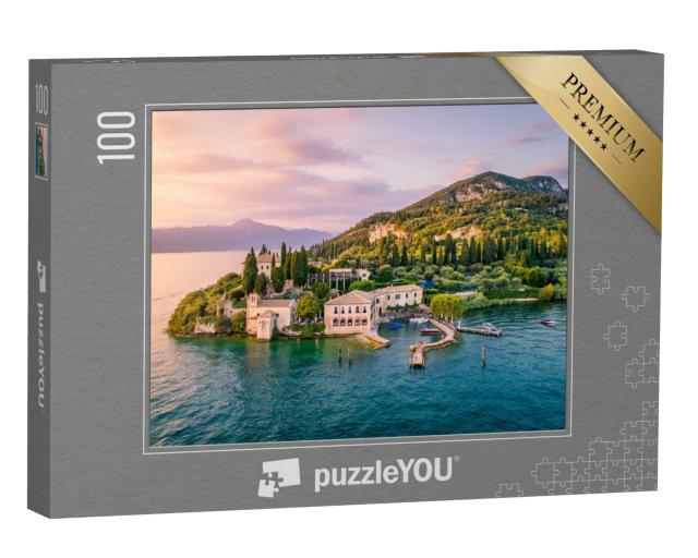 Puzzle 100 Teile „Punta San Vigilio am Gardasee, Italien“