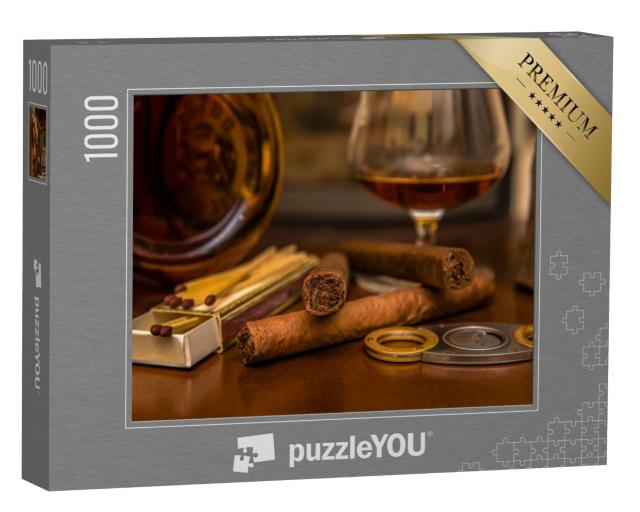 Puzzle 1000 Teile „Kubanisches Lebensgefühl - Zigarren und Rum“
