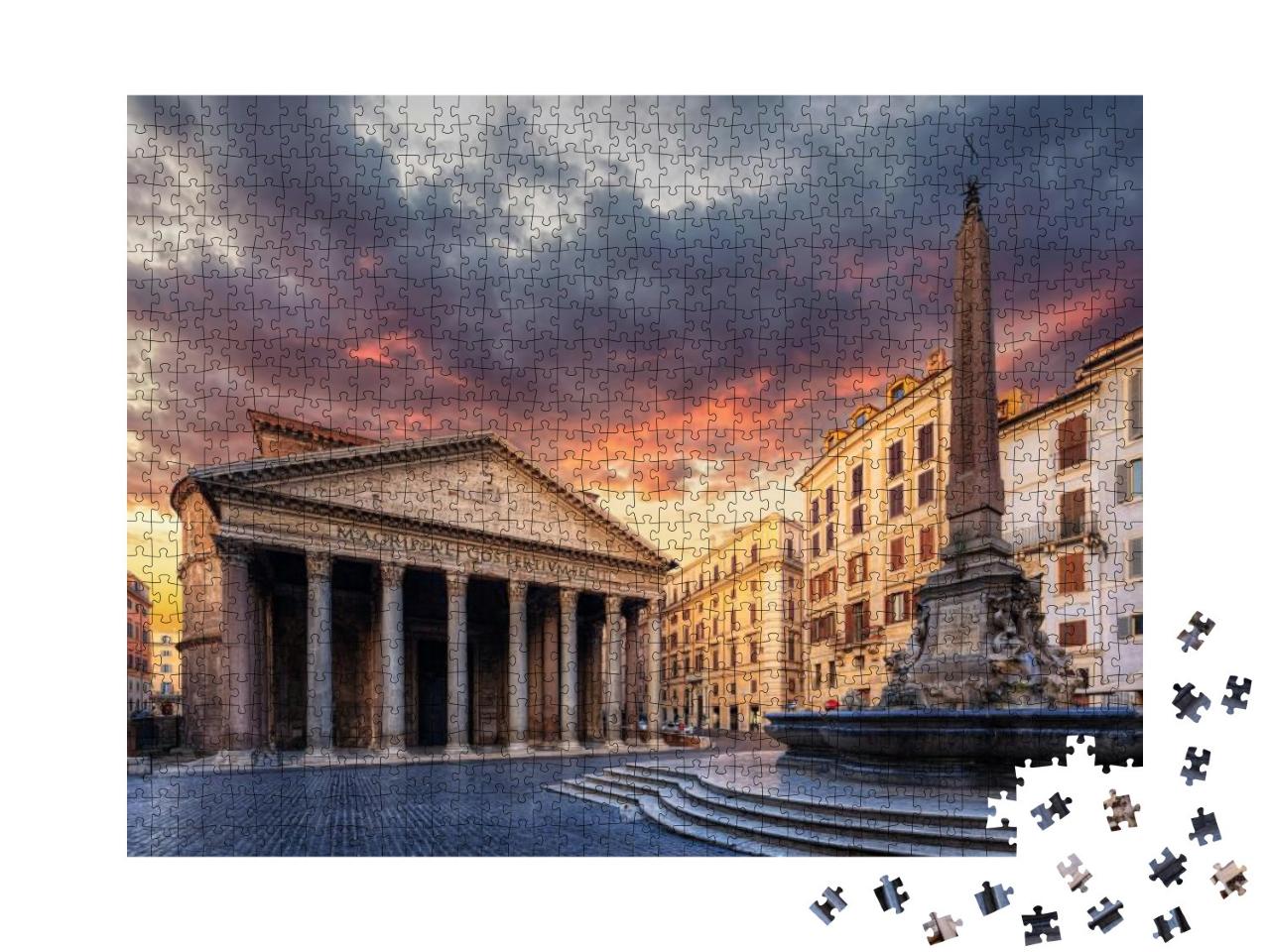 Puzzle 1000 Teile „Rom: Blick auf das Pantheon am Morgen“