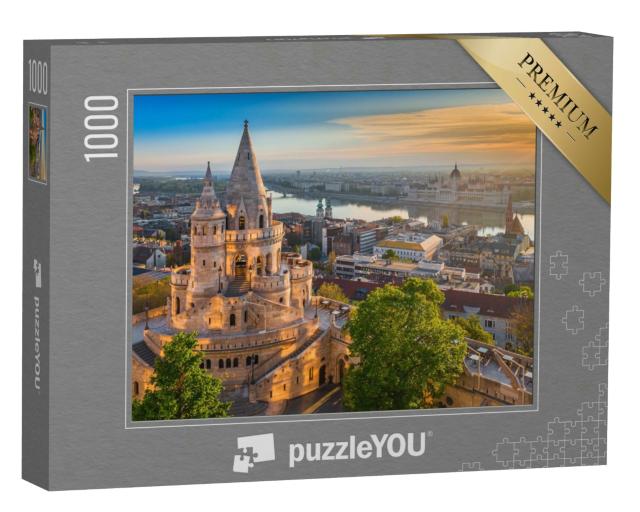 Puzzle 1000 Teile „Sonnenaufgang über der Fischerbastei in Budapest, Ungarn“