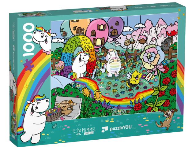 Puzzle 1000 Teile „Pummeleinhorn: Pummel & Friends - Glitzergarten“