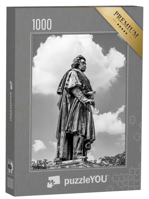 Puzzle 1000 Teile „Beethoven-Denkmal in Bonn, schwarz-weiß“