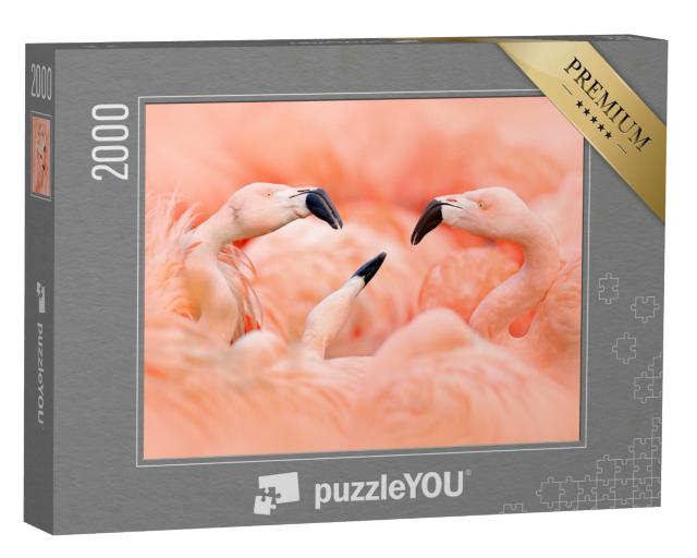 Puzzle 2000 Teile „Rosa Flamingos“