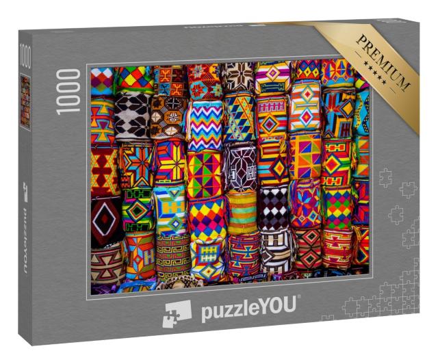 Puzzle 1000 Teile „Bunte kolumbianische Mochilas“