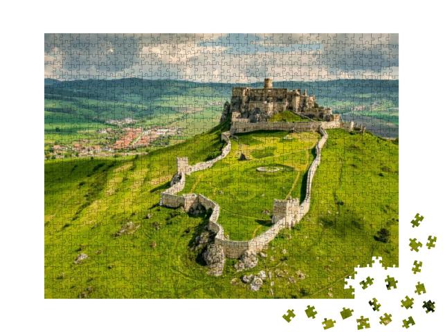 Puzzle 1000 Teile „Zipser Burg, zweitgrößte Burg in Mitteleuropa, Slowakei“