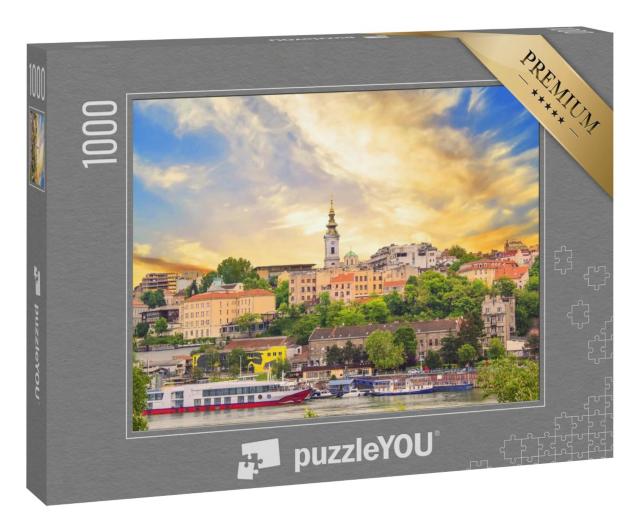 Puzzle 1000 Teile „Schöner Blick auf das historische Zentrum von Belgrad am Ufer der Sava, Serbien“