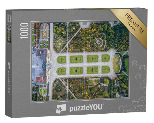 Puzzle 1000 Teile „Vogelperspektive: Schloss Schönbrunn mit Garten, Wien“