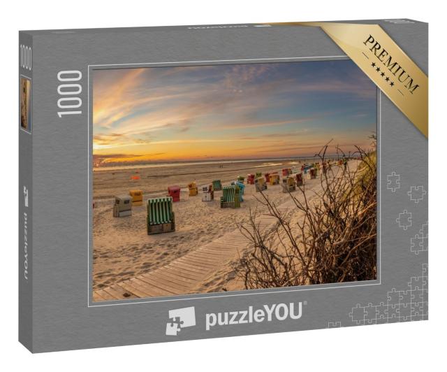 Puzzle 1000 Teile „Sonnenuntergang Langeoog“