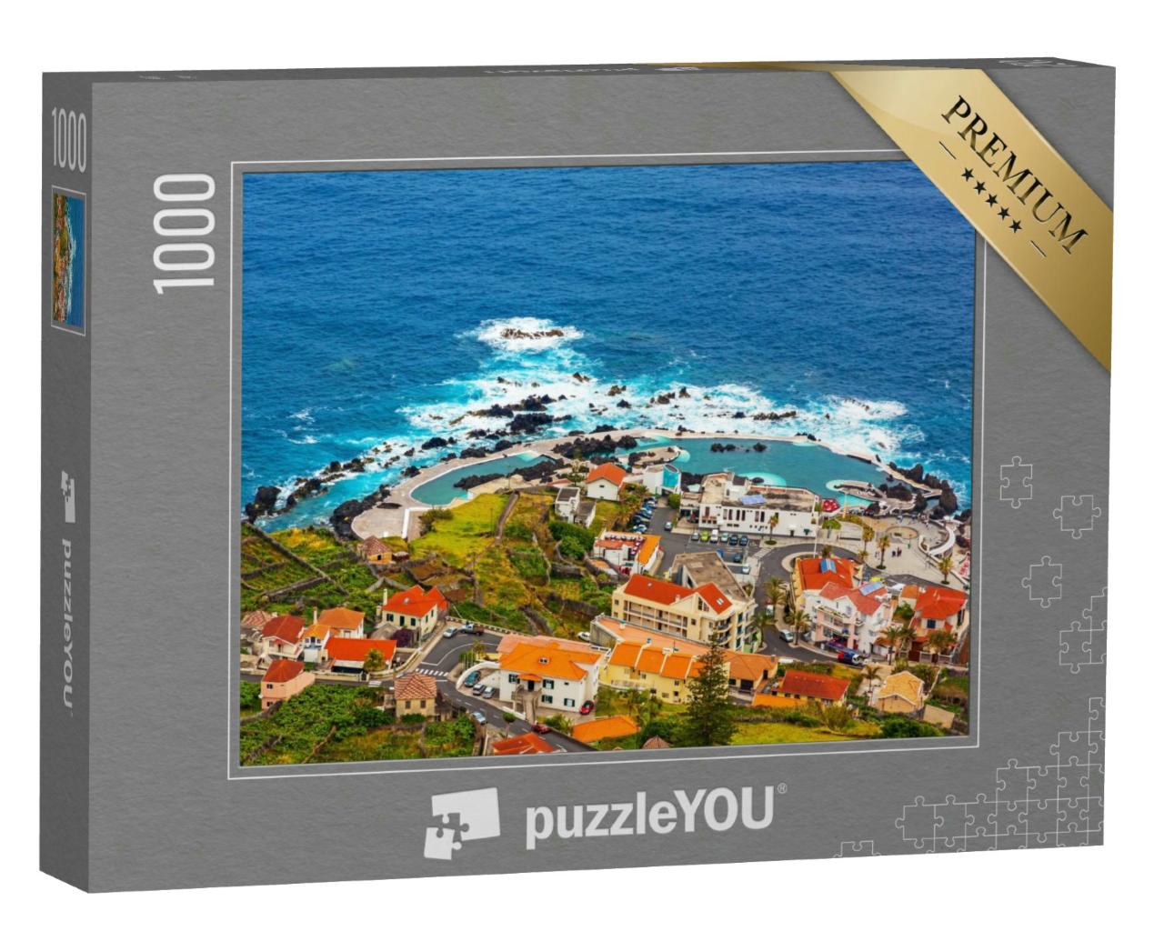 Puzzle 1000 Teile „Blick auf das Dorf Porto Moniz, Madeira, Portugal“