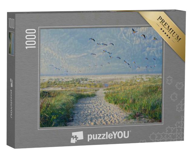 Puzzle 1000 Teile „im Kunst-Stil von Claude Monet - Enten - Puzzle-Kollektion Künstler & Gemälde“