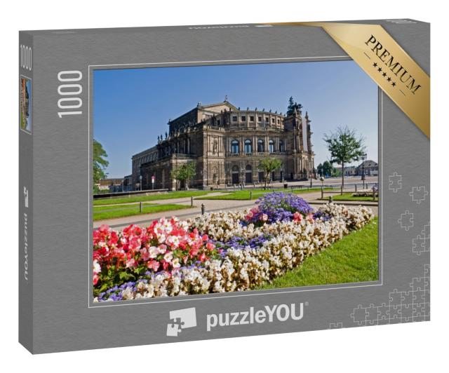 Puzzle 1000 Teile „Die berühmte Semperoper in Dresden, Deutschland“