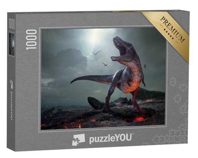 Puzzle 1000 Teile „Tyrannosaurus Rex als 3D-Illustration“
