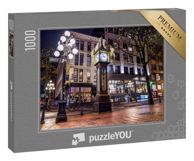 Puzzle 1000 Teile „Steam Clock im Stadtteil Gastown, Vancouver, Kanada.“