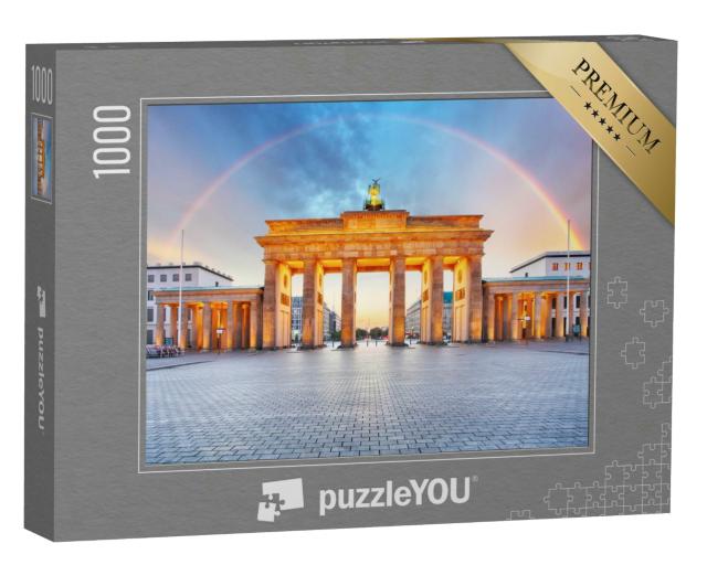 Puzzle 1000 Teile „Berlin: Brandenburger Tor mit Regenbogen“