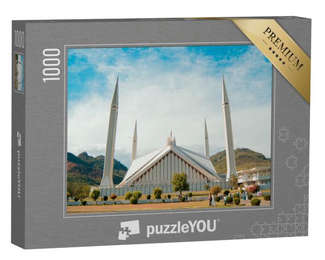 Puzzle 1000 Teile „Faisal-Moschee: ein Gebäude ein Islamabad“