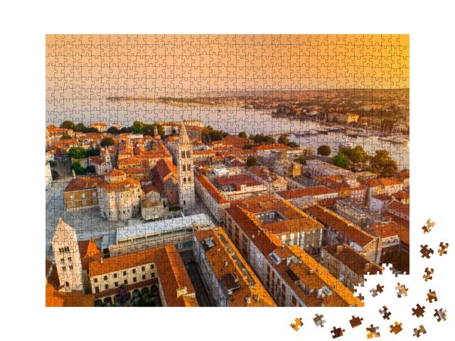 Puzzle 1000 Teile „Historisches Zentrum der kroatischen Stadt Zadar am Mittelmeer“