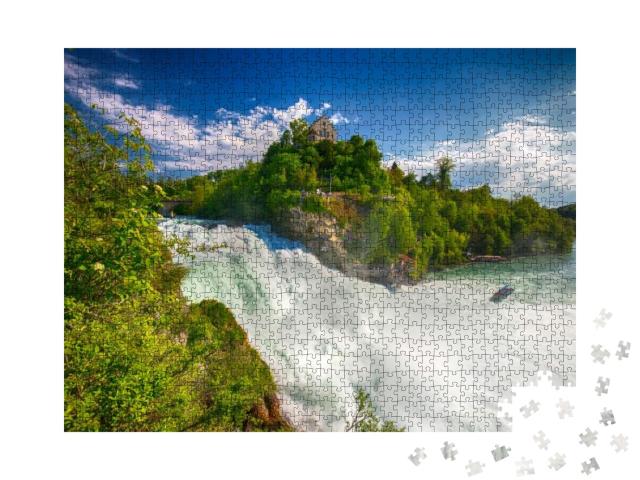 Puzzle 1000 Teile „Rheinfall bei Schaffhausen: Größter Wasserfall in Europa“