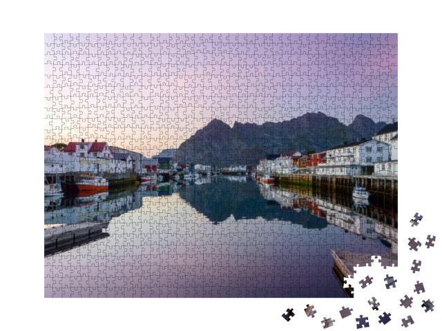 Puzzle 1000 Teile „Das Fischerdorf Henningsvaer, Norwegen“