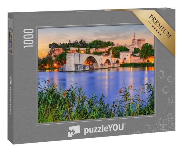 Puzzle 1000 Teile „Pont Saint-Benezet an der Rhone, Avignon, Frankreich“