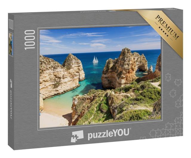 Puzzle 1000 Teile „Wunderschöne Bucht bei Lagos, Algarve, Portugal“