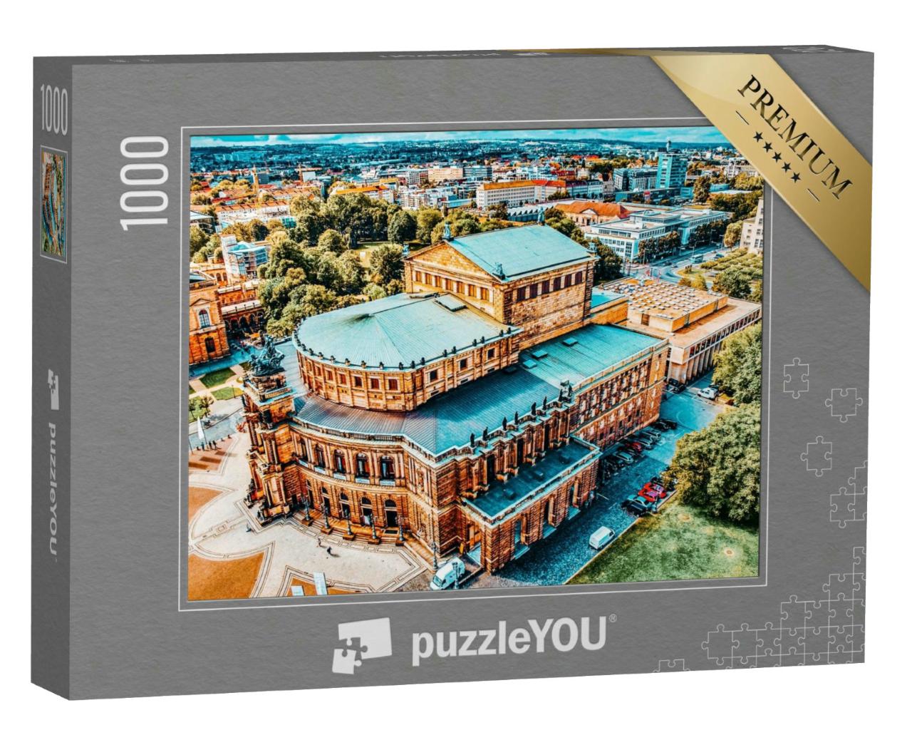 Puzzle 1000 Teile „Die Semperoper in Dresden, Sachsen, Deutschland“