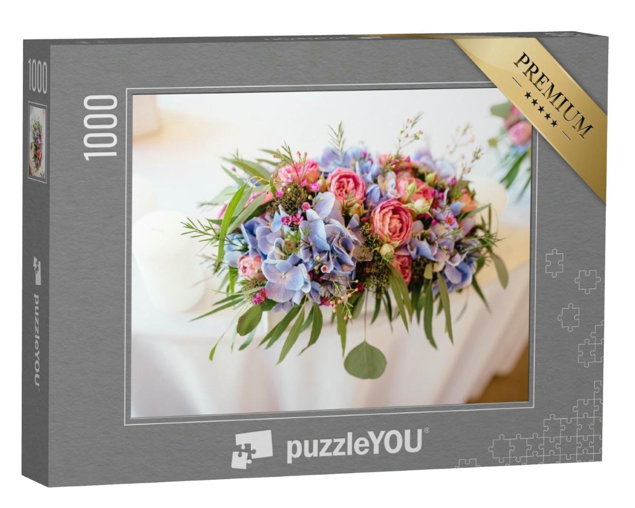Puzzle 1000 Teile „Blumenstrauß, Hochzeit, Urlaub“
