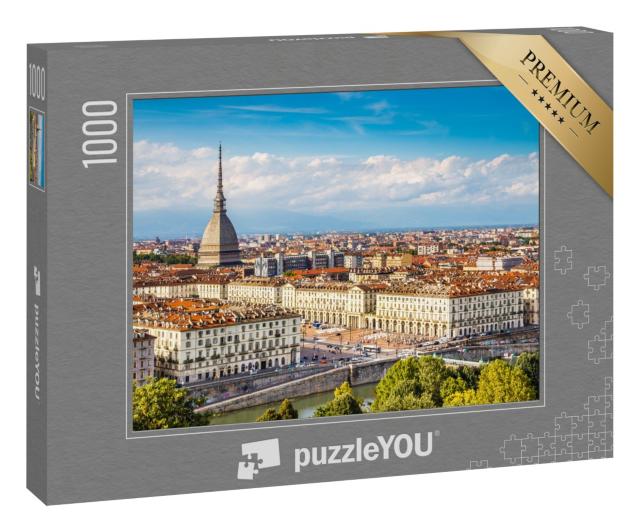 Puzzle 1000 Teile „Blick auf das Stadtzentrum von Turin, Italien“