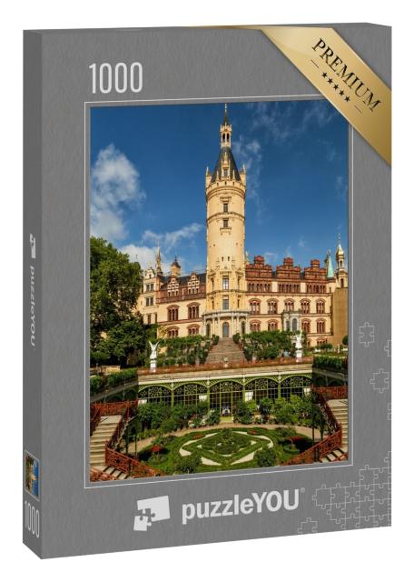 Puzzle 1000 Teile „Schweriner Schloss (Schloss Schwerin) in Norddeutschland“