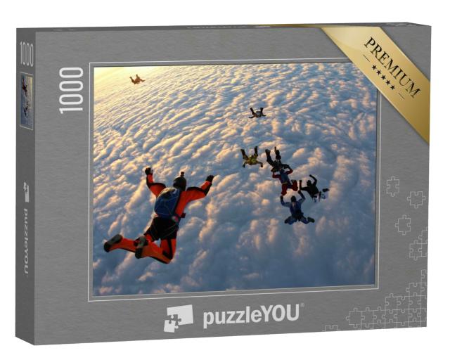 Puzzle 1000 Teile „Fallschirmspringer im freien Fall“