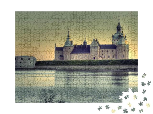 Puzzle 1000 Teile „Hdr Foto von Kalmar Schloss im Abendlicht“