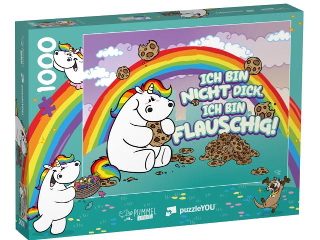 Puzzle 1000 Teile „Pummeleinhorn: Pummel & Friends – flauschig“