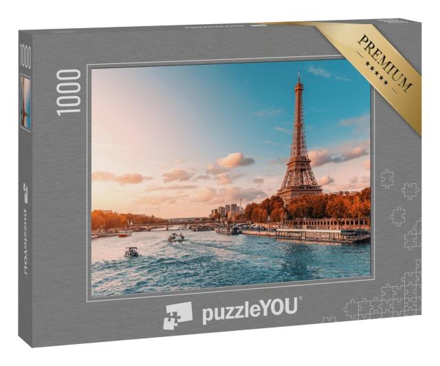 Puzzle 1000 Teile „Der Eiffelturm im abendlichen Sonnenlicht“