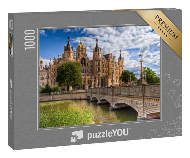 Puzzle 1000 Teile „Schloss von Schwerin: beeindruckender Sitz der Landesregierung“