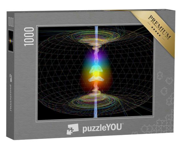 Puzzle 1000 Teile „3D-Illustration Chakra: Energie in einer Person“