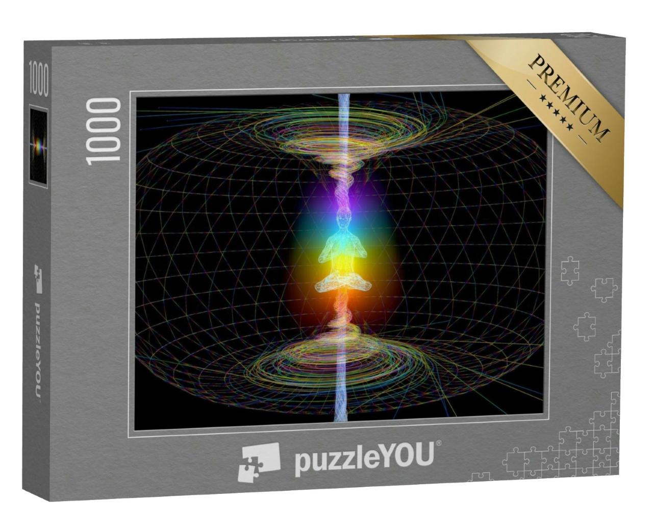 Puzzle 1000 Teile „3D-Illustration Chakra: Energie in einer Person“