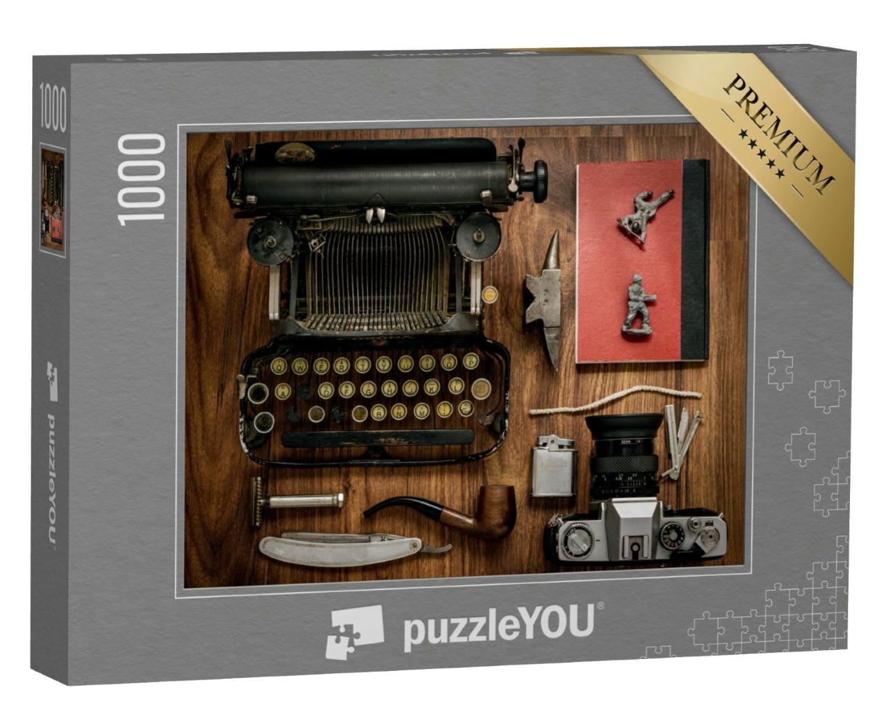Puzzle 1000 Teile „Nostalgie aus vergangenen Zeiten: Vintage-Objekte“