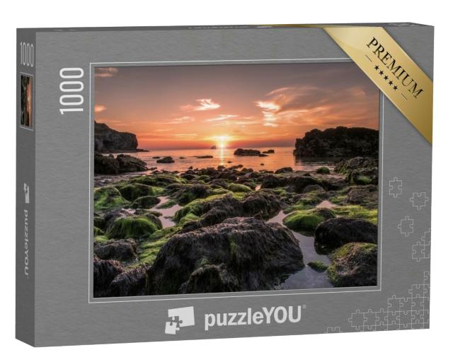 Puzzle 1000 Teile „Sonnenuntergang in Cornwall, England“