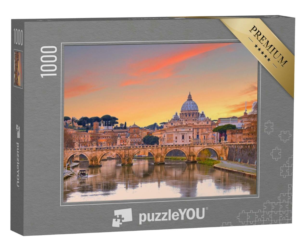 Puzzle 1000 Teile „Petersdom bei Sonnenuntergang, Rom, Italien“