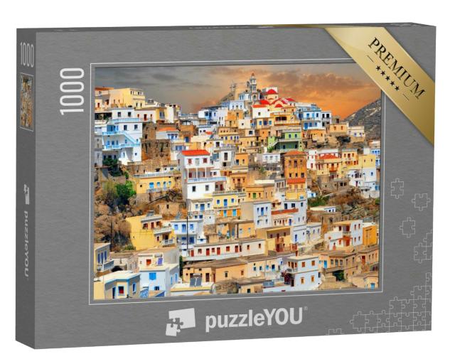 Puzzle 1000 Teile „Altes Dorf Olympos, Griechenland“