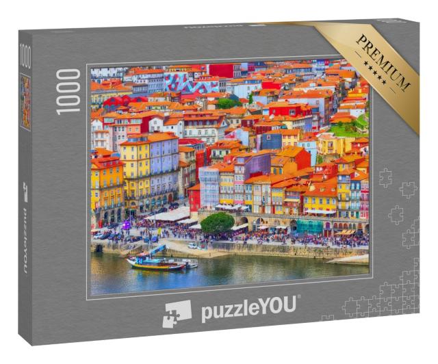 Puzzle 1000 Teile „Wunderschönes und buntes Porto, Portugal“