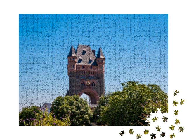 Puzzle 1000 Teile „Nibelungenbrücke über dem Rhein in Worms“