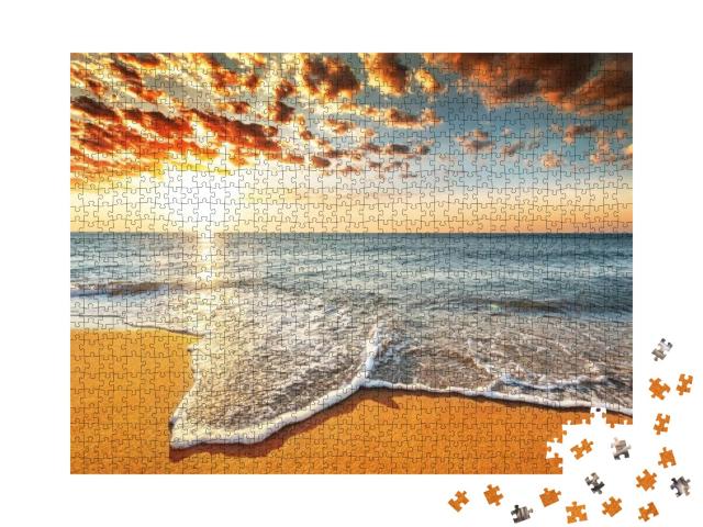 Puzzle 1000 Teile „Sonnenaufgang am Ozean“