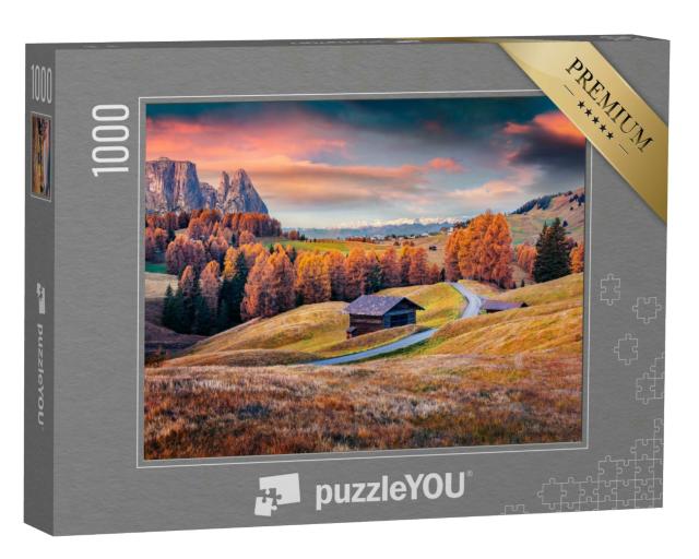 Puzzle 1000 Teile „Bergplateau Seiser Alm, Italien“