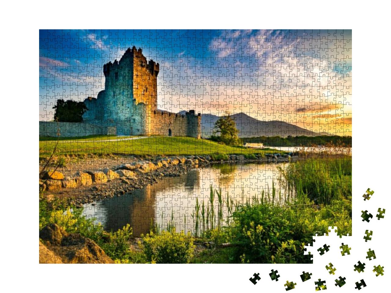 Puzzle 1000 Teile „Ross Castle, antike Festung in Irland“