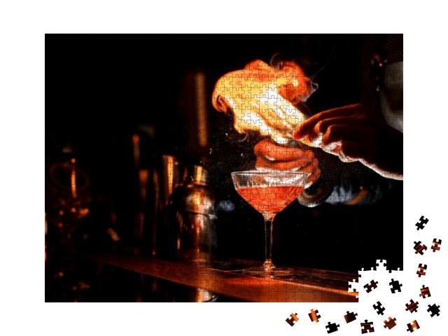 Puzzle 1000 Teile „Feueriger Cocktail“