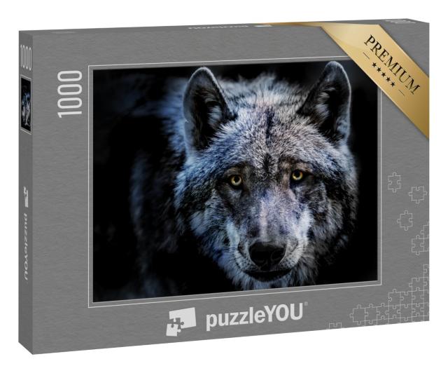 Puzzle 1000 Teile „Porträt eines Wolfes“