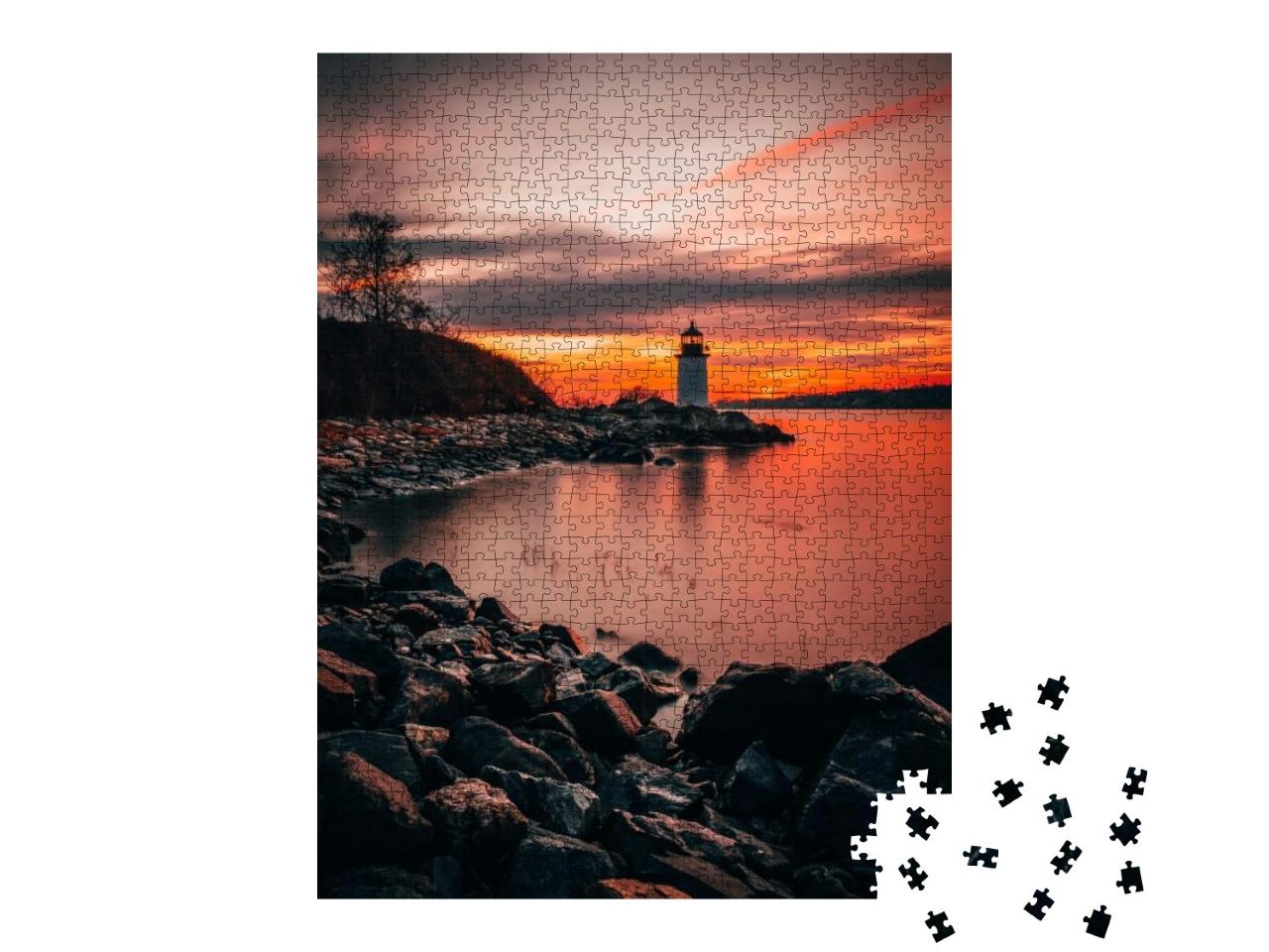Puzzle 1000 Teile „Salem, Massachusetts: Leuchtturm bei Fort Pickering, Winter Island“