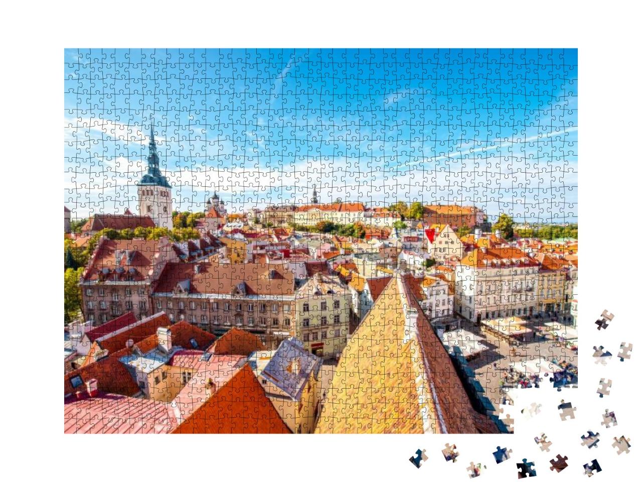 Puzzle 1000 Teile „Malrische Altstadt von Tallin, Estland“