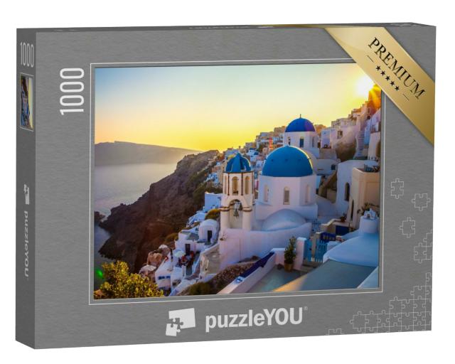 Puzzle 1000 Teile „Santorini Oia, Griechenland“