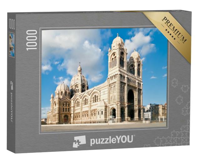 Puzzle 1000 Teile „Cathedral de la Major, Wahrzeichen von Marseille, Frankreich“
